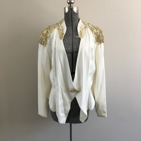 Dave & Johnny Jackets & Blazers - Vintage DAVE & JOHNNY White Jacket